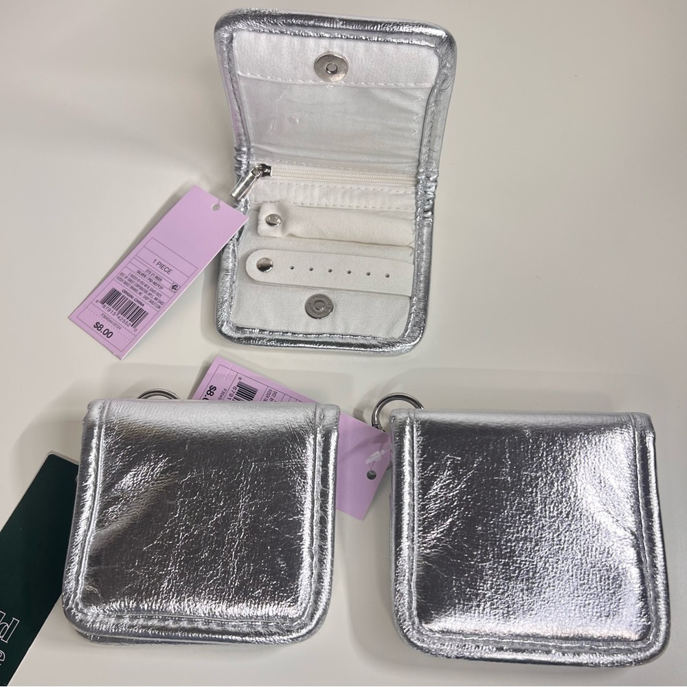 SET OF 3 | Wild Fable Silver Metallic Jewelry Cases NWT